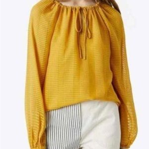 Tory Burch Natalie silk Top in Golden Crest